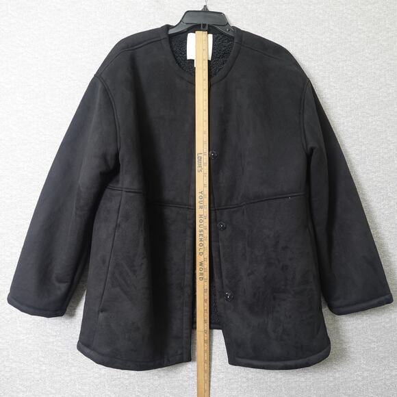 Calvin Klein Faux Shearling Relaxed Coat - Extra Large - Picture 9 of 12